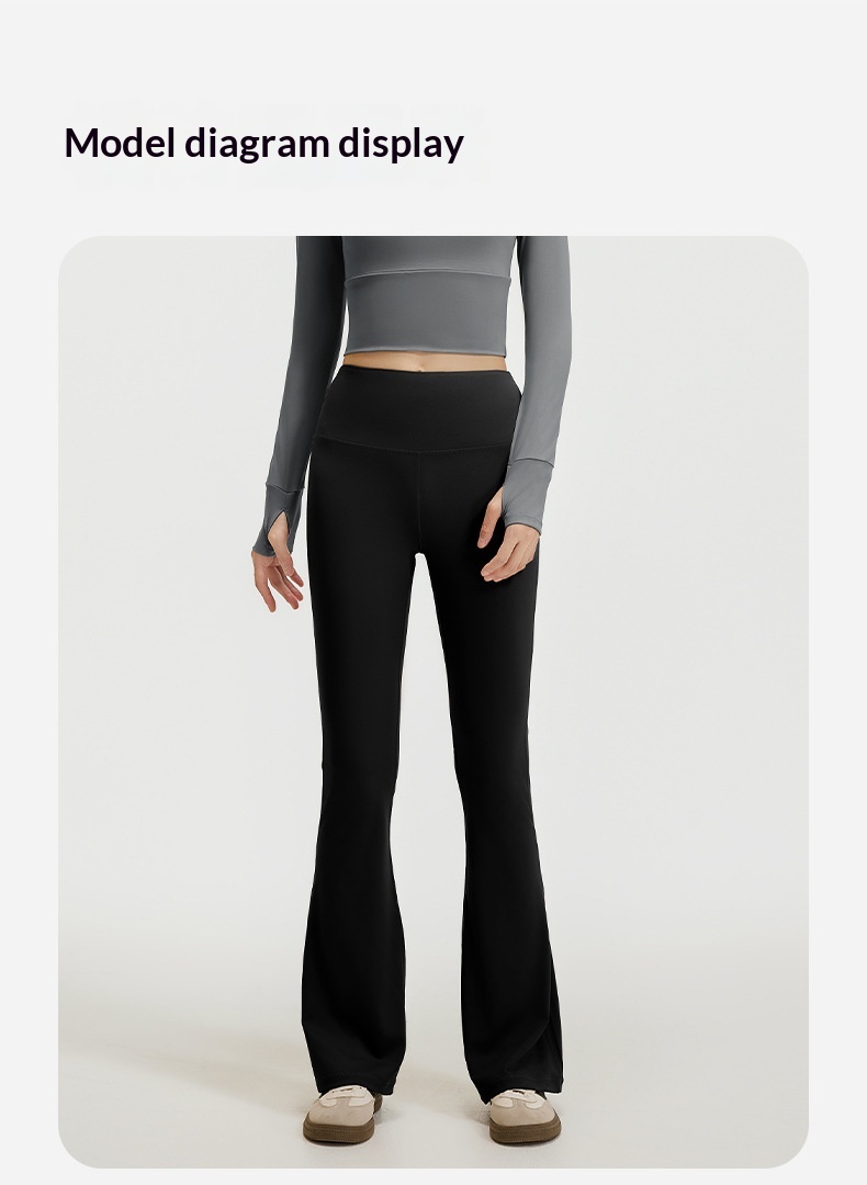 Surge Surge Surge Surge Surge Flared For Women High Waist Hip Lift Barely There Feel Sports Wide Leg Pilates Training Fitness Yoga Bell Bottom Pants_desvips.com