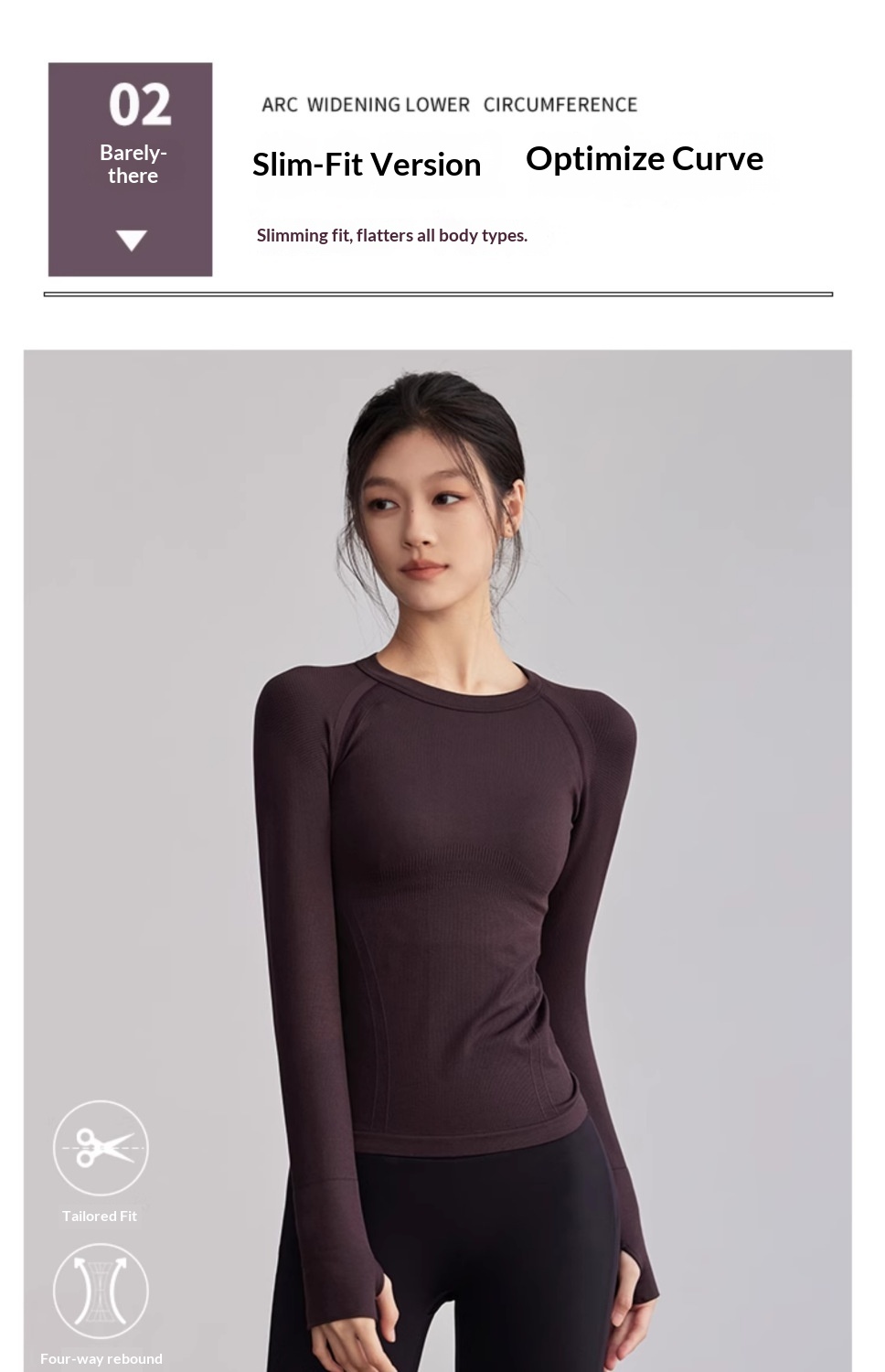 Surge Round Neck Tight Yoga Clothes Quick Dry Running Sports Tops Professional Pilates Training Elastic Long Sleeve_desvips.com