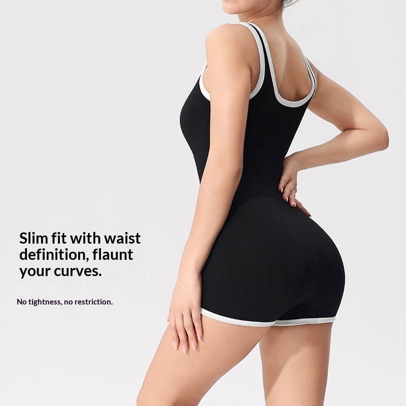 Surge High-End One-Piece For Women, Fitness Backless Leotard, Dance Sports Tight With Chest Pads, Aerial Yoga Suit_desvips.com