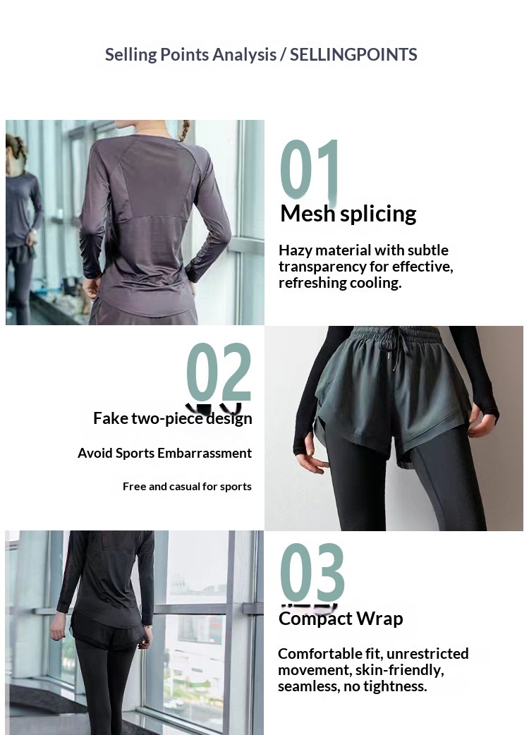 Surge New Professional Sleeve Long Pants Autumn Yoga Sports Loose Slimming Running Quick Dry Fitness Women Suit_desvips.com