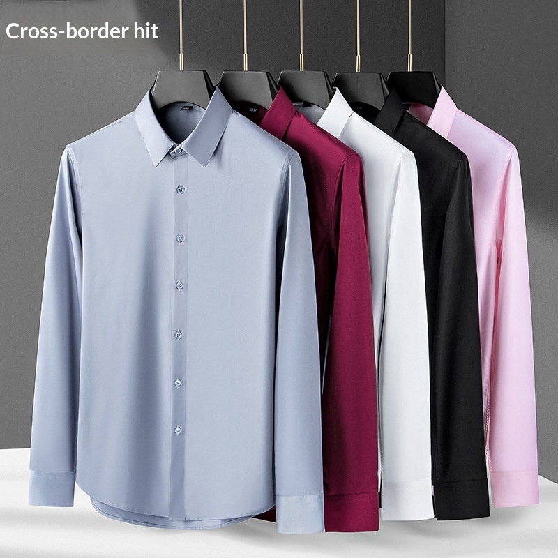 Nordmann Cross-border Seamless For Men, Popular On And , Business Casual, Wrinkle-Free, Anti-Wrinkle Men's Shirt_voghion.com
