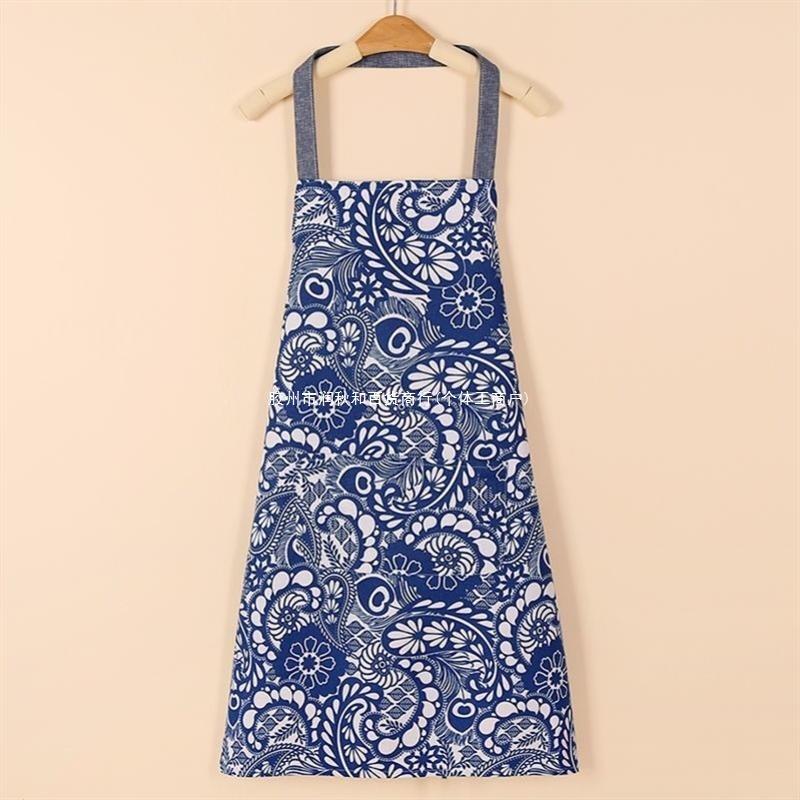 Lillian Vintage Ethnic Internet Celebrity Adult Dining New Apron Pure Cotton Cooking Style German Work Uniform Free Shipping_voghion.com