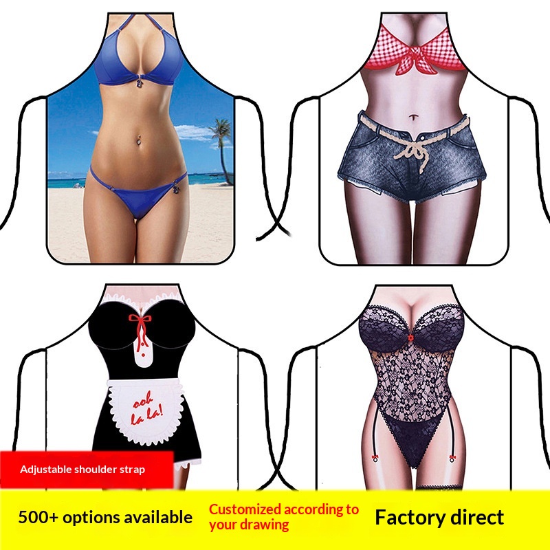 Lillian Personalized Apron Creative Fashion Funny Quirky Fun Cute_voghion.com