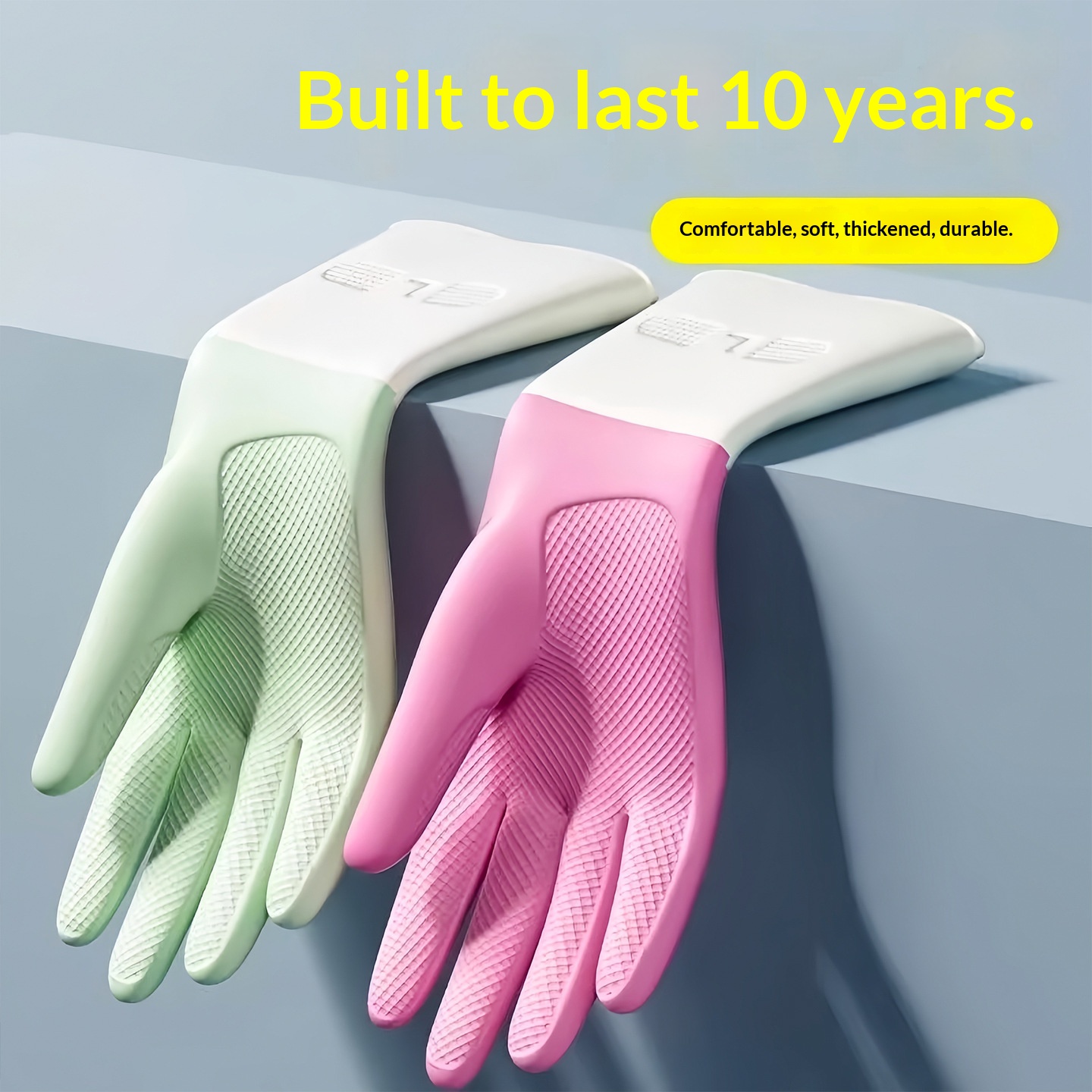 Lillian Housework Cleaning High Elastic Soft Latex Rubber Waterproof Non-slip Dishwashing Clothes Household Gloves_voghion.com