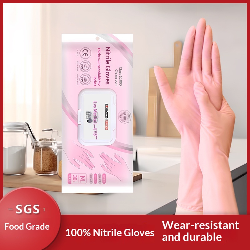 Lillian Green Doctor Food Grade Rękawice do mycia naczyń w kuchni i kuchni, gumowe, wodoodporne, o wysokiej elastyczności, jednoczęściowe_voghion.com