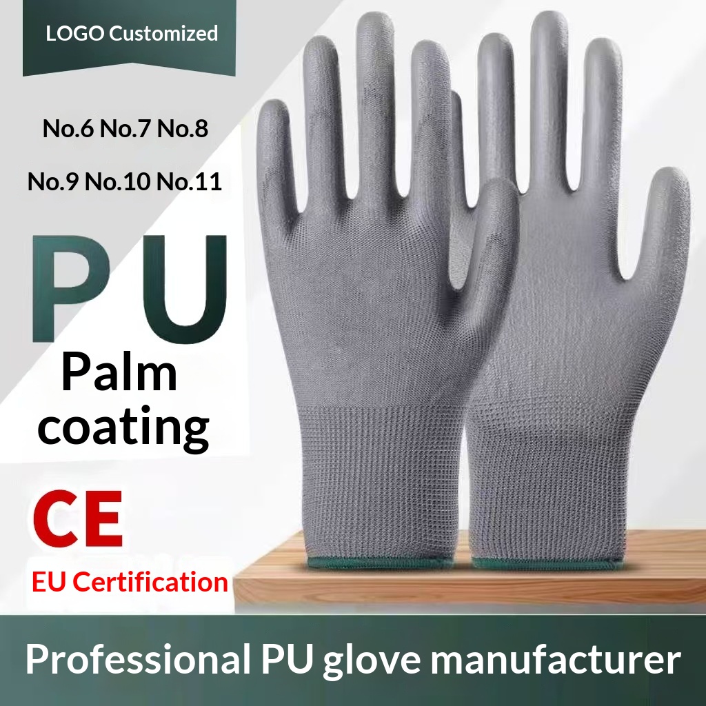 Lillian Gray Staubfreie Elektronikfabrik-Arbeitshandschuhe mit antistatischer PU-Beschichtung – Großhandel_voghion.com