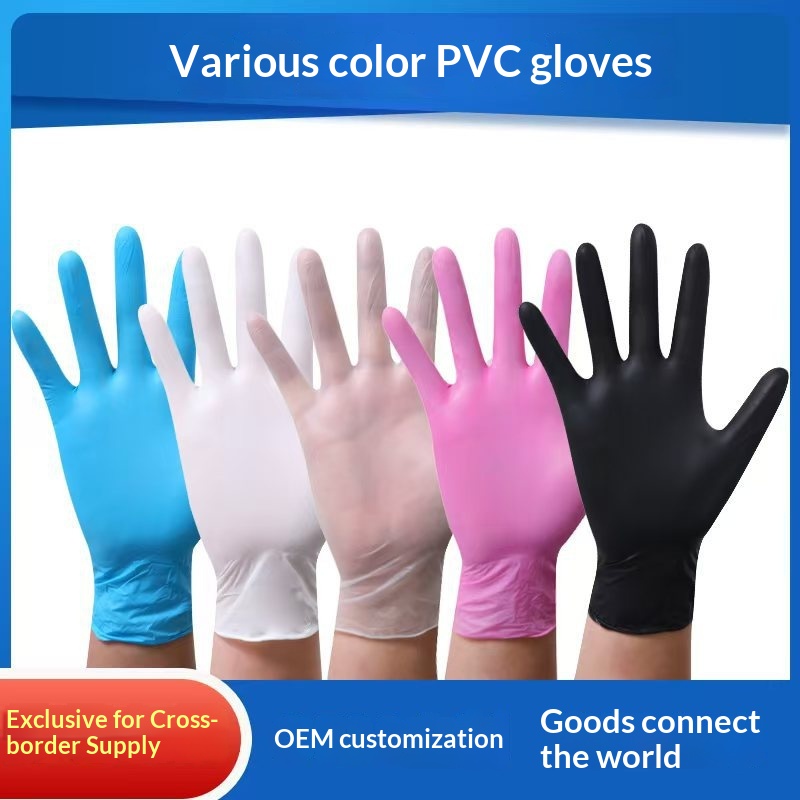 Lillian Disposable Composite Nitrile PVC Black Thickened Durable Beauty Catering Household Protective Gloves Wholesale_voghion.com