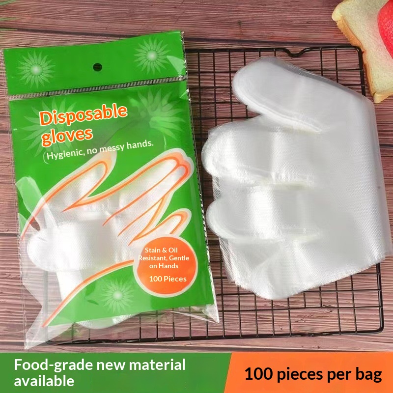 Lillian Disposable Gloves PE Food Grade Catering Special Thickened Water Household Kitchen Cleaning Dishwashing Baking_voghion.com