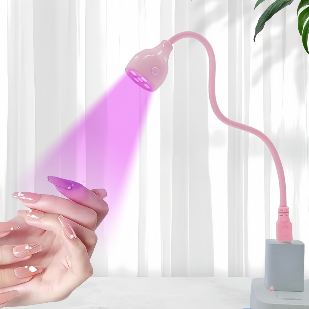 Lotus USB Phototherapy Quick-Dry Nail Polish Gel Portable UV Non-Blackening Hand Curing Lamp_voghion.com