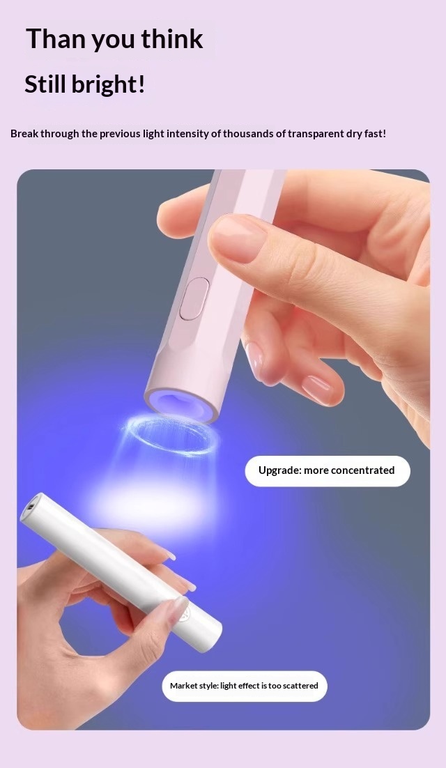 Mini Handheld Art Flat Small Portable Tip Curing Rechargeable Quick-Dry Multi-Function Nail Lamp Special_voghion.com