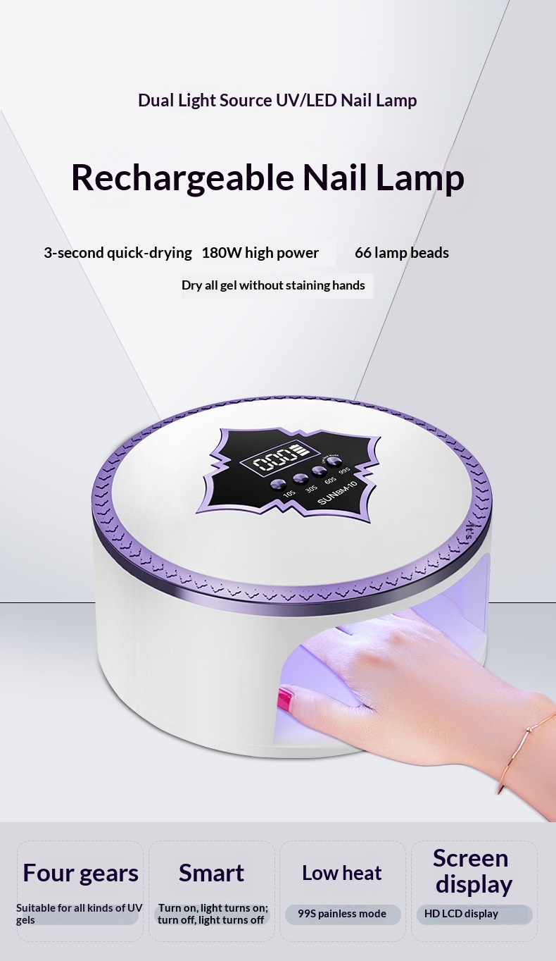 Neue wiederaufladbare UV-Härtungslampe, Schnelltrocknungs-Nageltrockner_voghion.com