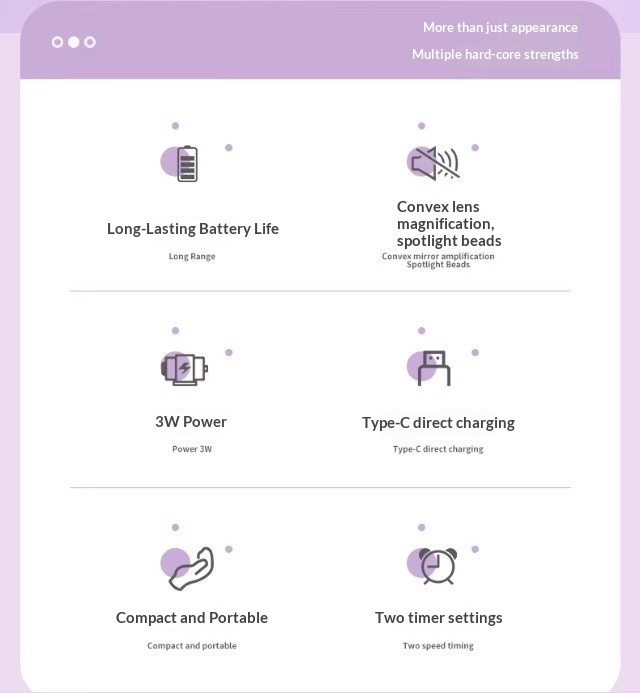 Mini Handheld Art Flat Small Portable Tip Curing Rechargeable Quick-Dry Multi-Function Nail Lamp Special_voghion.com