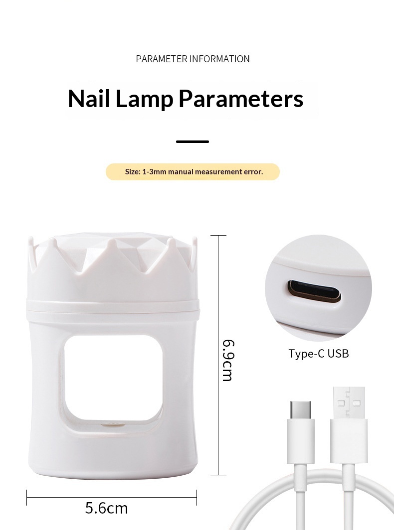 Factory Custom Mini UV Polish Gel Curing Fast-Drying Nail Lamp_voghion.com