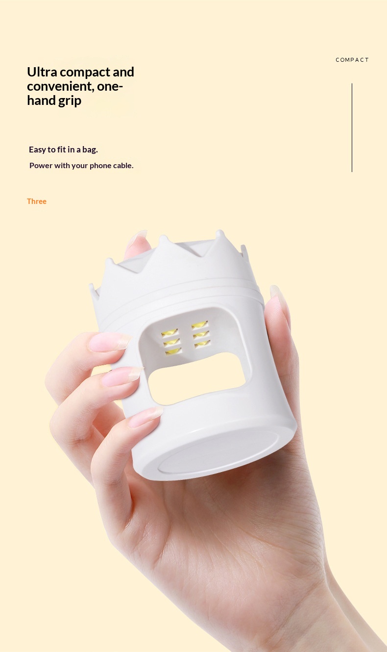 Factory Custom Mini UV Polish Gel Curing Fast-Drying Nail Lamp_voghion.com