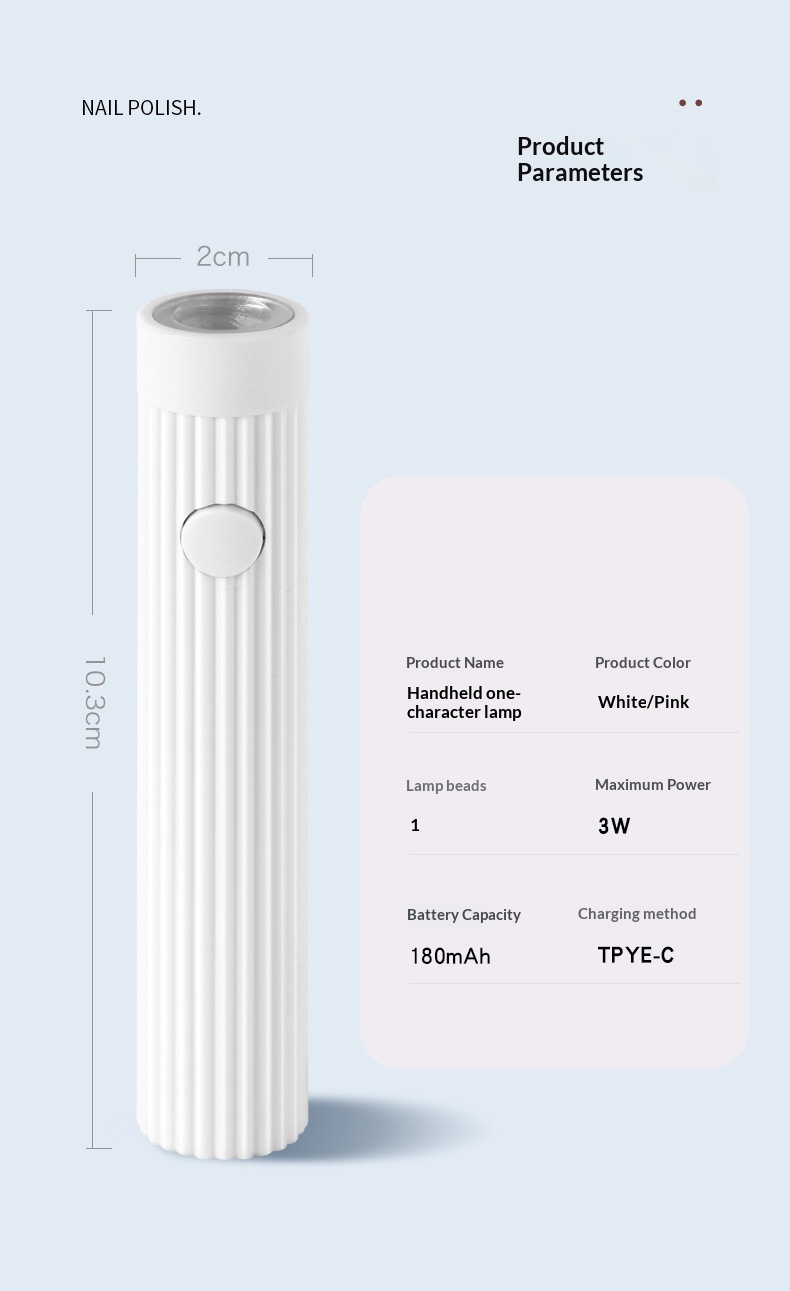 Tragbare, wiederaufladbare Mini-UV-Nagellampe mit Strahler für schnelles Trocknen_voghion.com