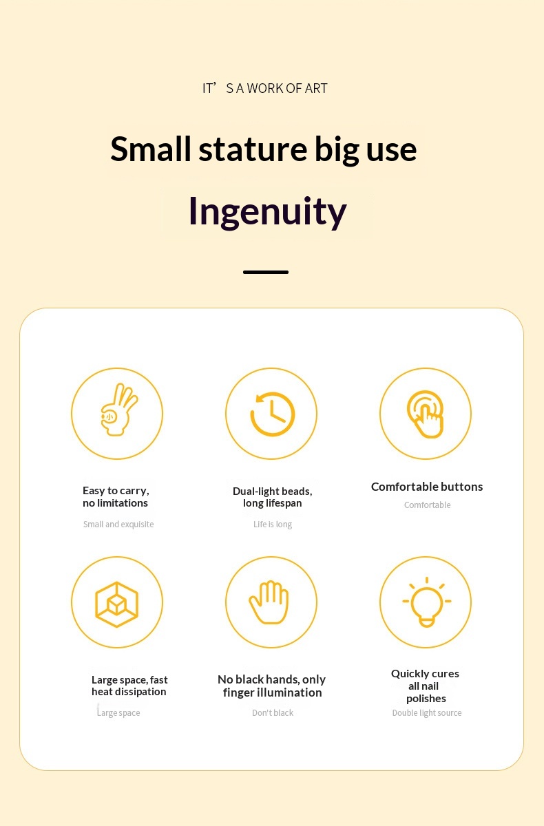 Factory Custom Mini UV Polish Gel Curing Fast-Drying Nail Lamp_voghion.com