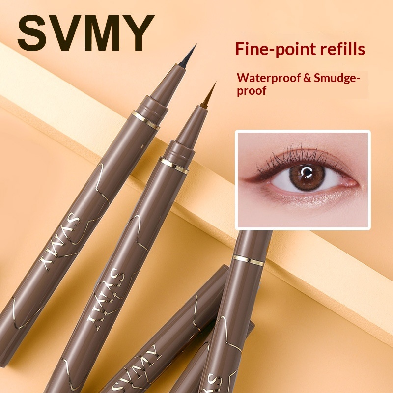SVMY Slim Long-lasting Waterproof Smudge-proof Black Brown To Lower Eyelashes Ultra-fine Liquid Eyeliner Pen_voghion.com