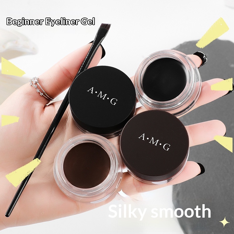 AMG Natural One-Stroke Quick Application Smudge-Proof Silky Waterproof Sweat-Proof Easy To Color Eyeliner_voghion.com