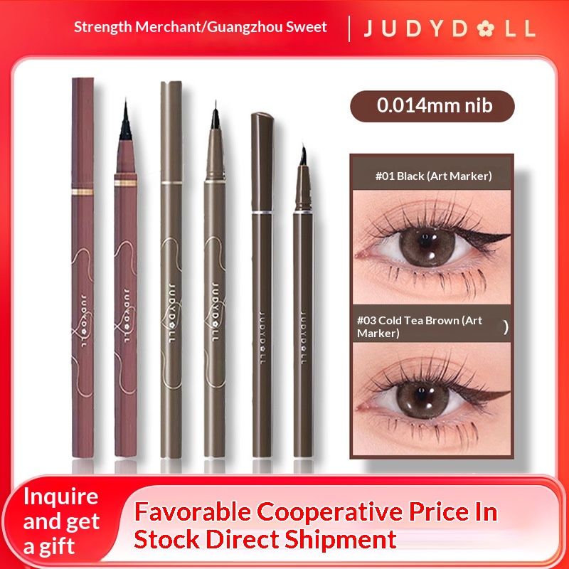 Judydoll Orange Waterproof Smudge-proof Sweat-proof Long-lasting Ultra-fine Gel Liquid Eyeliner Pen For Women_voghion.com