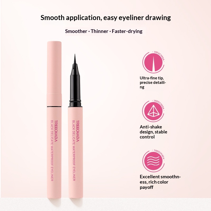 General Trade Thailand TREECHADA Black Exquisite Waterproof Eyeliner Pen Not Easy To Smudge Long-lasting Sweat-proof 1g_voghion.com