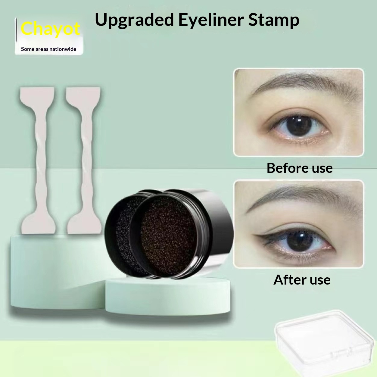 Dual-Head Stamp Pen Quick-Drying Waterproof Smudge-Proof One-Stamp Eyeliner Set For Lazy People_voghion.com