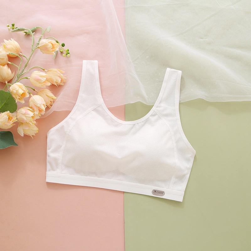 Surge Surge Girls' Underwear Developmental Period, Small Vest Middle And High School Students, Wide Shoulder Straps, Anti-Bump Bra_desvips.com