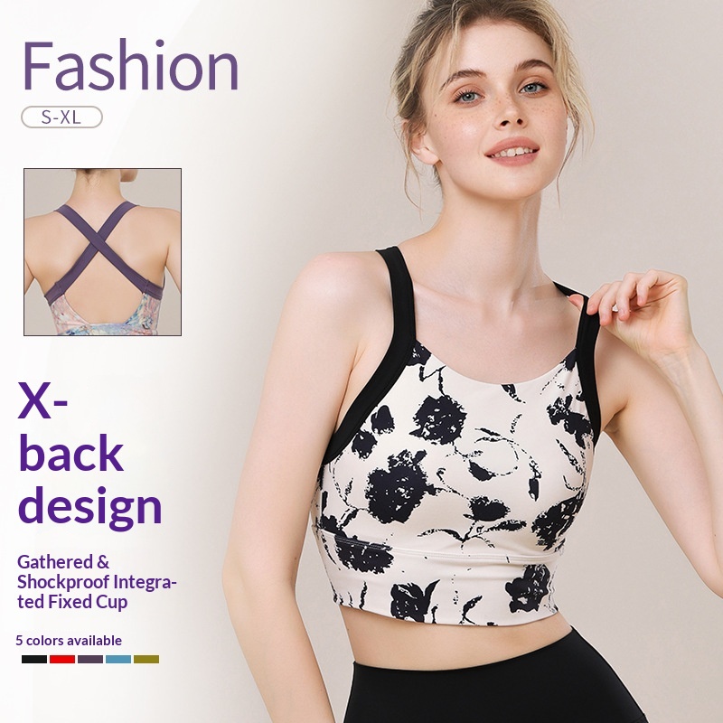 Surge Surge Clothing Sports For Women Shockproof Fixed One-Cup Fitness Bra Push-Up Running Yoga Wear Cross-Border_desvips.com