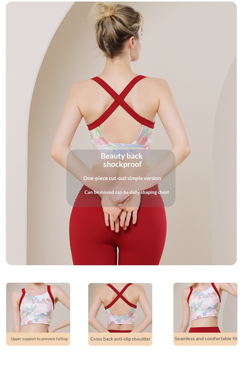 Surge Surge Clothing Sports For Women Shockproof Fixed One-Cup Fitness Bra Push-Up Running Yoga Wear Cross-Border_desvips.com