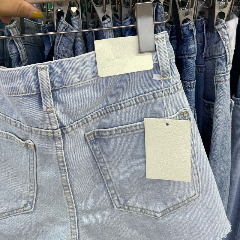 ELLE Plus Size Women's Clothing Fat MM Ripped Denim Shorts Women Ins Style Girl Loose Frayed A-Line Outer Wear Wide Leg Hot_mkmklike.com