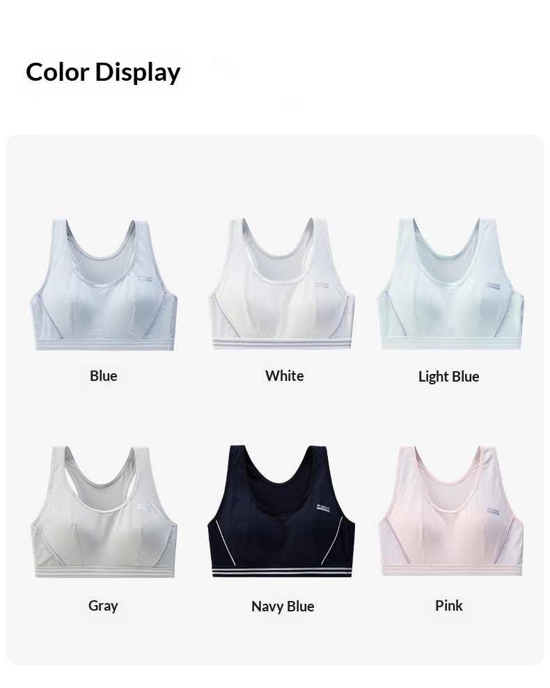 Surge Surge Sports Bra Shockproof Junior High School Students Small Vest Anti-Bump Cotton Lining Underwear Girls' Style_desvips.com