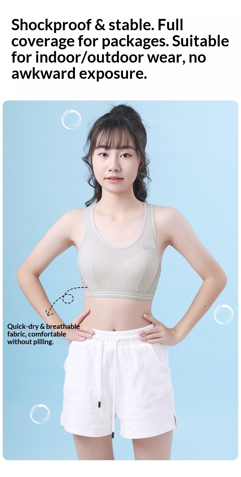 Surge Surge Sports Bra Shockproof Junior High School Students Small Vest Anti-Bump Cotton Lining Underwear Girls' Style_desvips.com