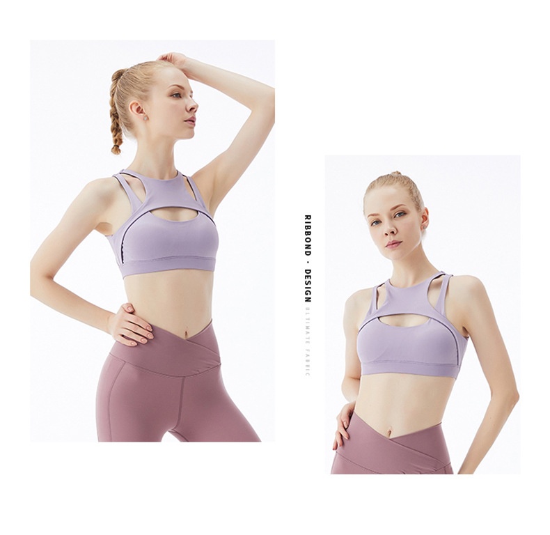 Surge Surge Trendy European And American Style New Nude Feel Sports Bra For Women Shockproof Yoga Vest Fitness Camisole Push-Up_desvips.com