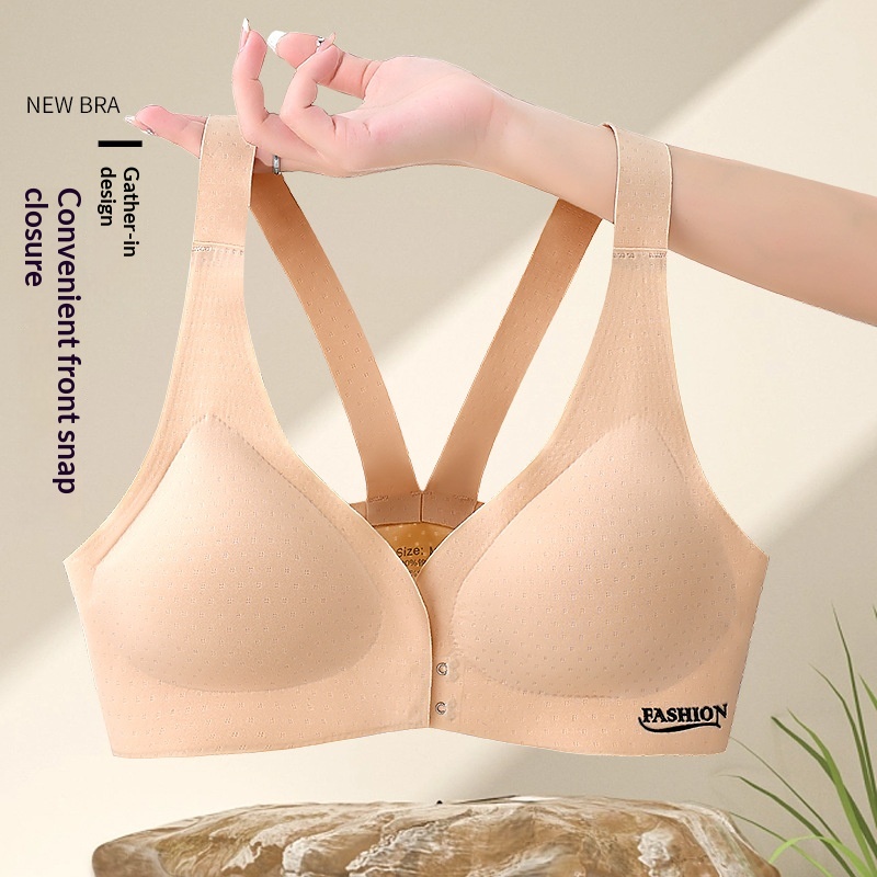 Surge Surge M8 Seamless Front Closure Beauty Back Ice Silk Camisole Sexy Push-Up Side Breast Collection Tube Top Sports Wireless Bra_voghion.com