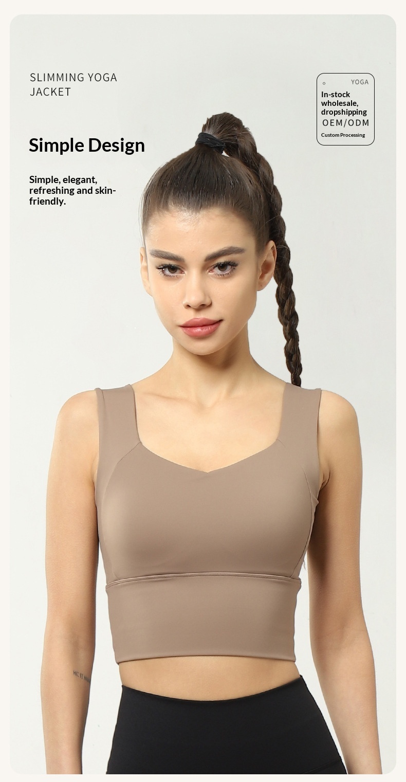 Surge Surge Yiwu Sports Factory High-Strength Shockproof Running Push-Up Bra Side Support Yoga Wear Fitness Vest_desvips.com