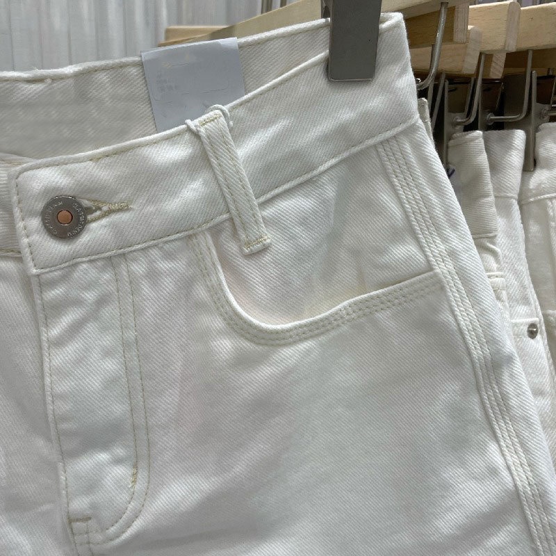 ELLE Plus Size Women's Clothing Fat MM Ripped Denim Shorts Women Ins Style Girl Loose Frayed A-Line Outer Wear Wide Leg Hot_mkmklike.com