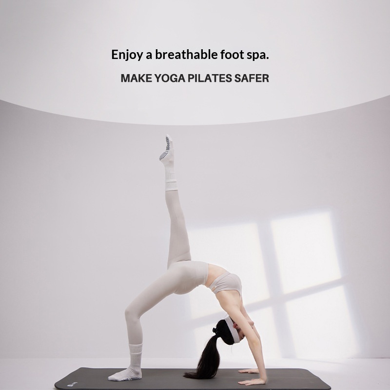 Calzini da yoga a metà polpaccio Surge per autunno e inverno da donna, calzini a compressione speciali antiscivolo per Pilates, nuovi doppi strati per il fitness sportivo_voghion.com