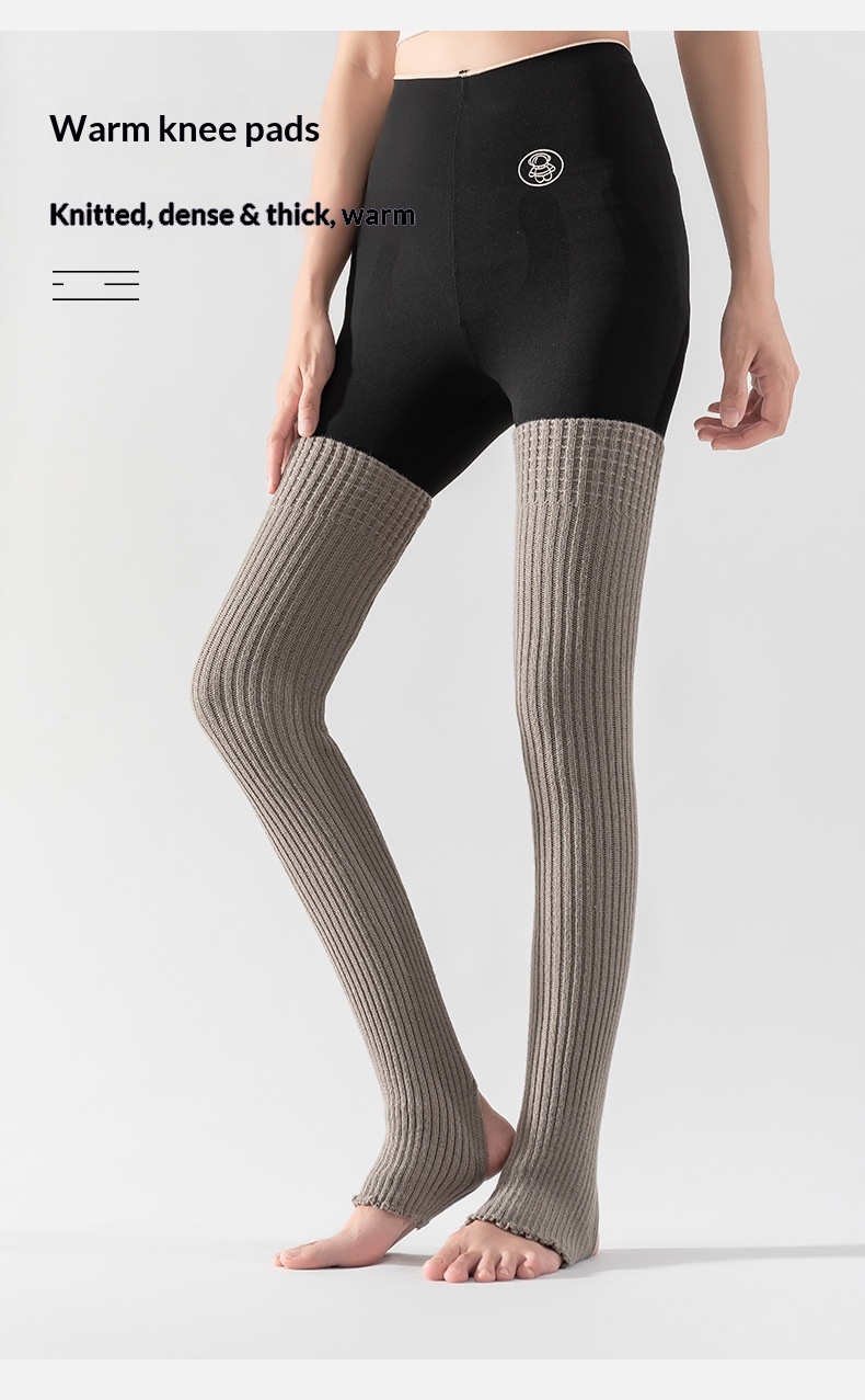 Surge Surge Yoga Warmers For Women, Autumn And Winter, Leg Protection, Warm, Long Tube, Sports, Pilates, Fitness, Footed,_desvips.com