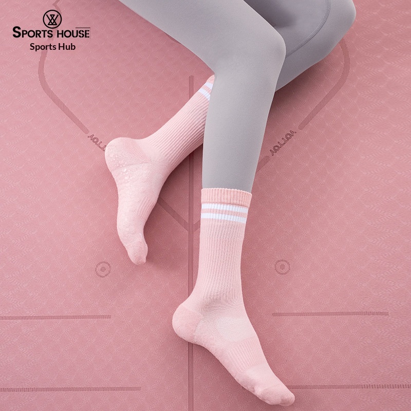 Surge Surge Sport's House Women's Mid-Calf Yoga Pilates Non-Slip Sole Jump Exercise Socks_voghion.com