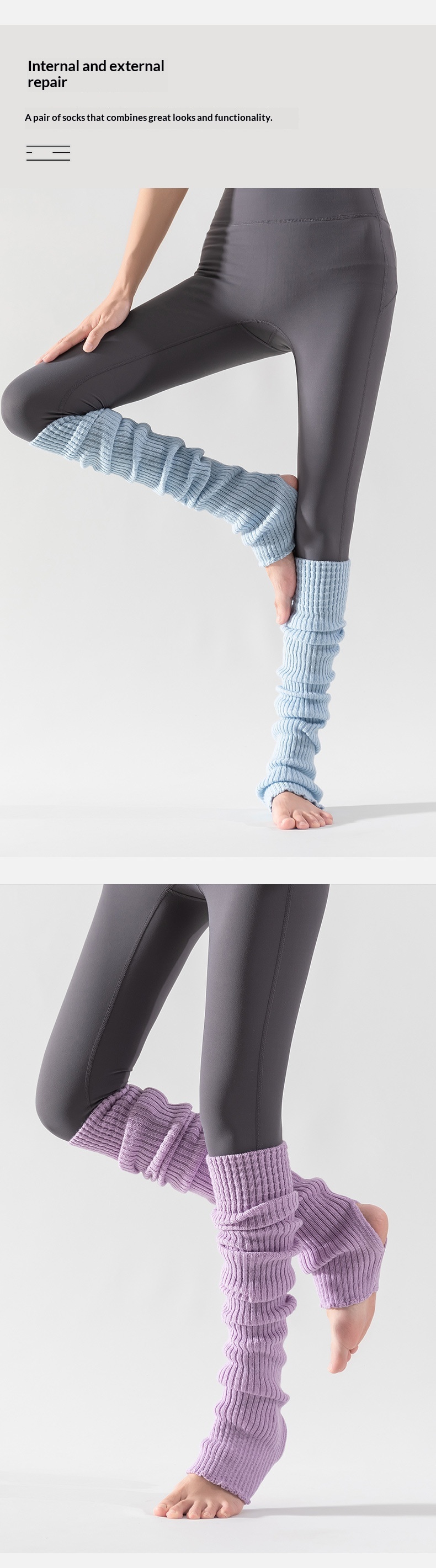 Surge Surge Yoga Warmers For Women, Autumn And Winter, Leg Protection, Warm, Long Tube, Sports, Pilates, Fitness, Footed,_desvips.com