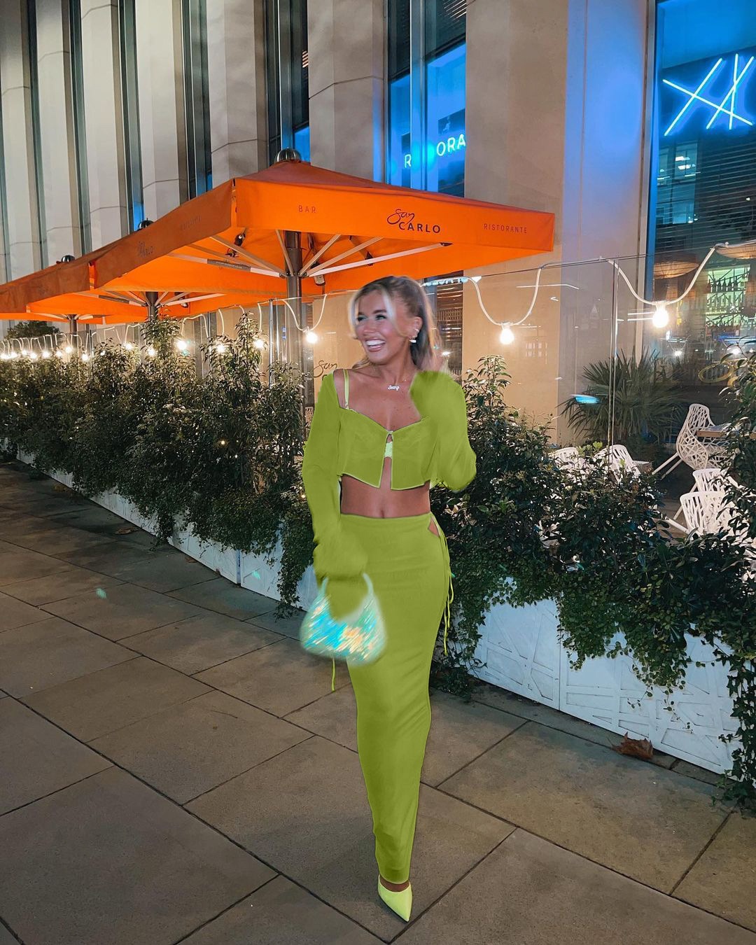 2021 Winter Hot New Long Sleeve T-Shirt Cardigan Hollow Out Tie Half-Length Skirt Set Export Women's Fashion_desvips.com