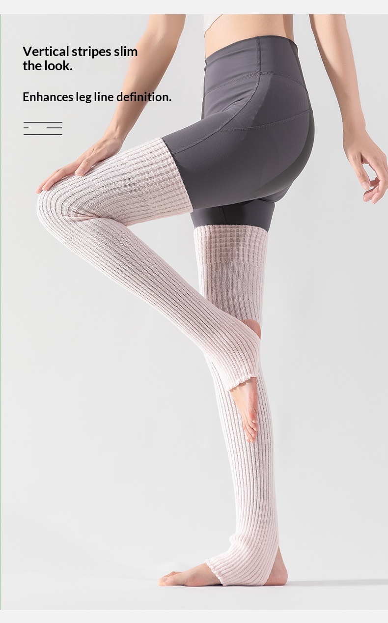 Surge Surge Yoga Warmers For Women, Autumn And Winter, Leg Protection, Warm, Long Tube, Sports, Pilates, Fitness, Footed,_desvips.com