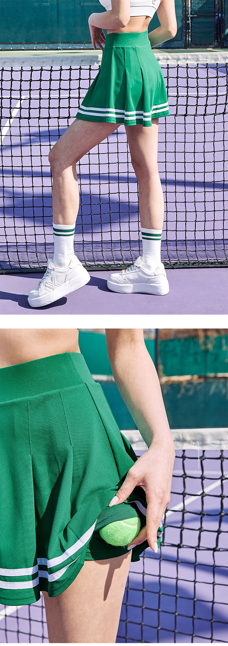 Advanced Quick-Dry Pleated Sports Anti-Exposure Golf Women's Fitness Running Tennis Badminton Skirt_desvips.com
