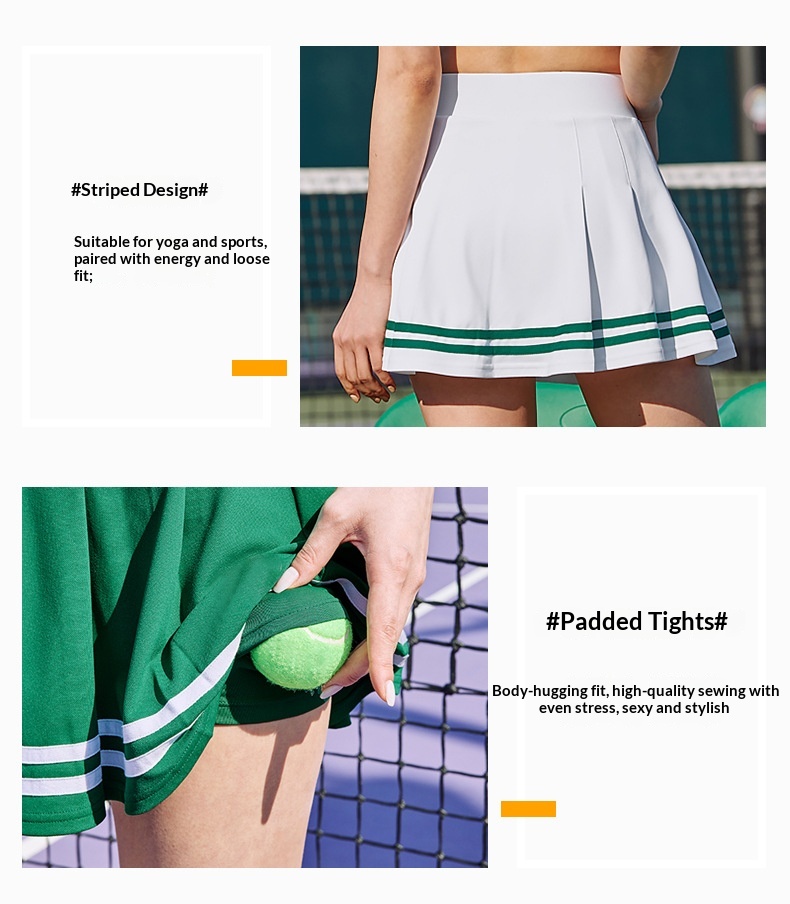 Advanced Quick-Dry Pleated Sports Anti-Exposure Golf Women's Fitness Running Tennis Badminton Skirt_desvips.com