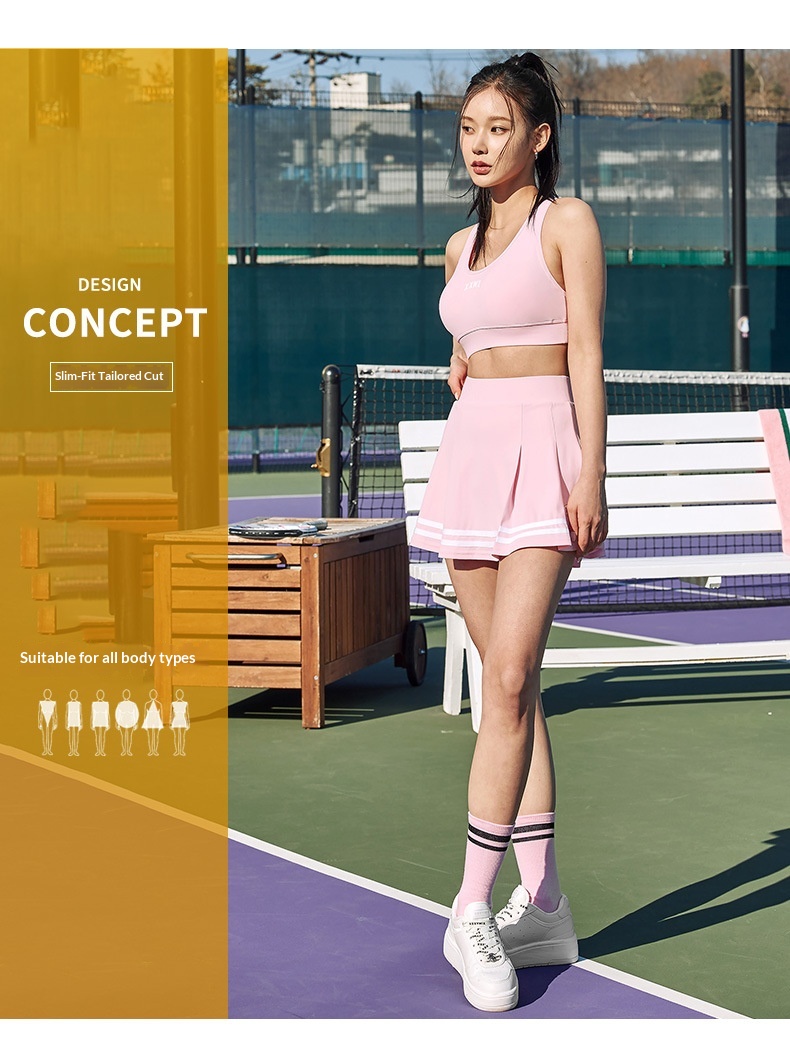 Advanced Quick-Dry Pleated Sports Anti-Exposure Golf Women's Fitness Running Tennis Badminton Skirt_desvips.com