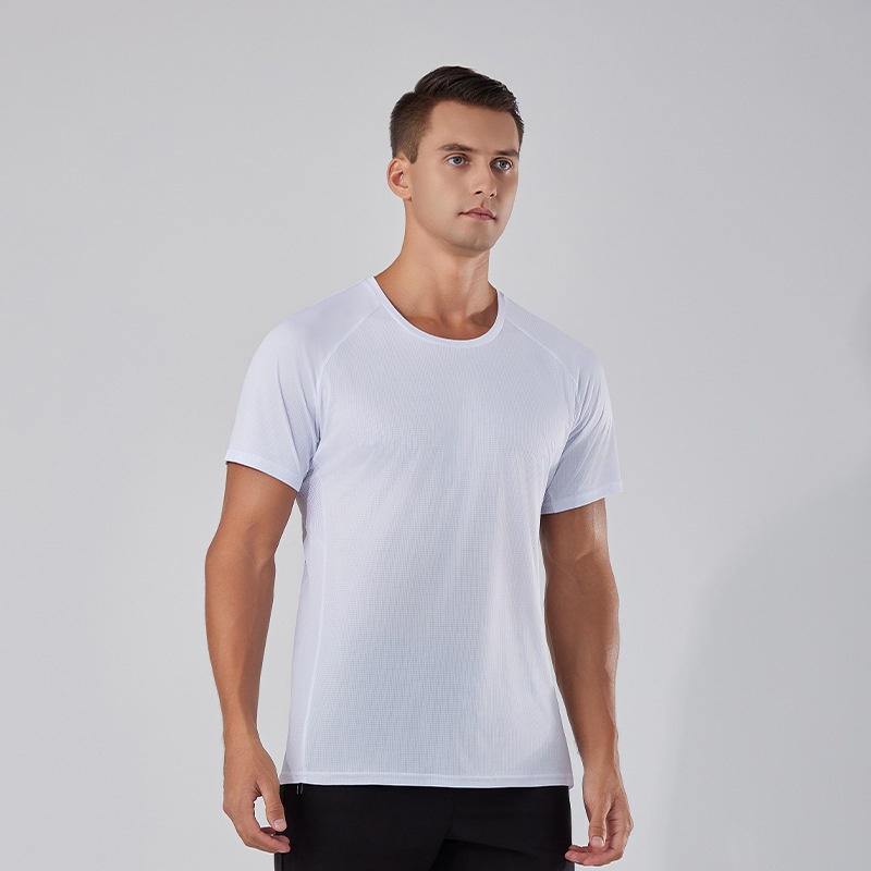 Surge Summer New Men's Quick-Dry Sweat-Absorbing Crew Neck Short Sleeve Wholesale Outdoor Sports Marathon Loose Breathable_voghion.com