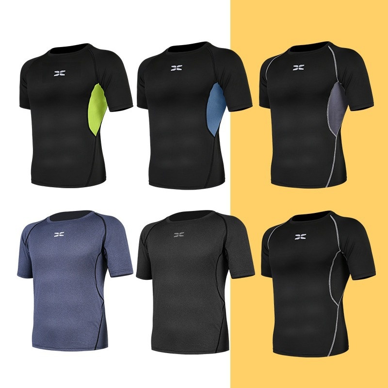Surge Juyitang Men's Tight-Fitting Short-Sleeve T-Shirt For Sports, Outdoor Running, And Fitness Wear_voghion.com