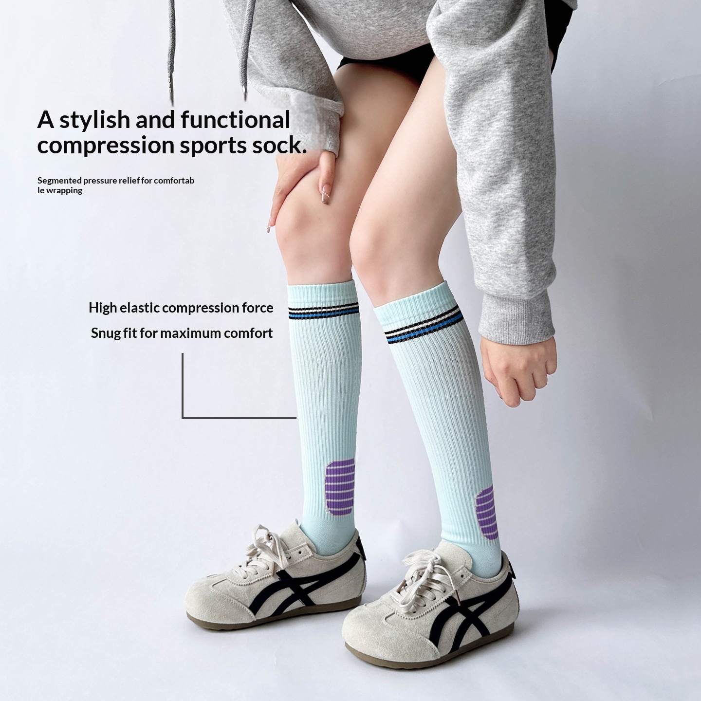 Sports Outdoor Cycling Calf For Women Long Tube Yoga Jump Rope Compression Marathon Women's Socks Wholesale_desvips.com