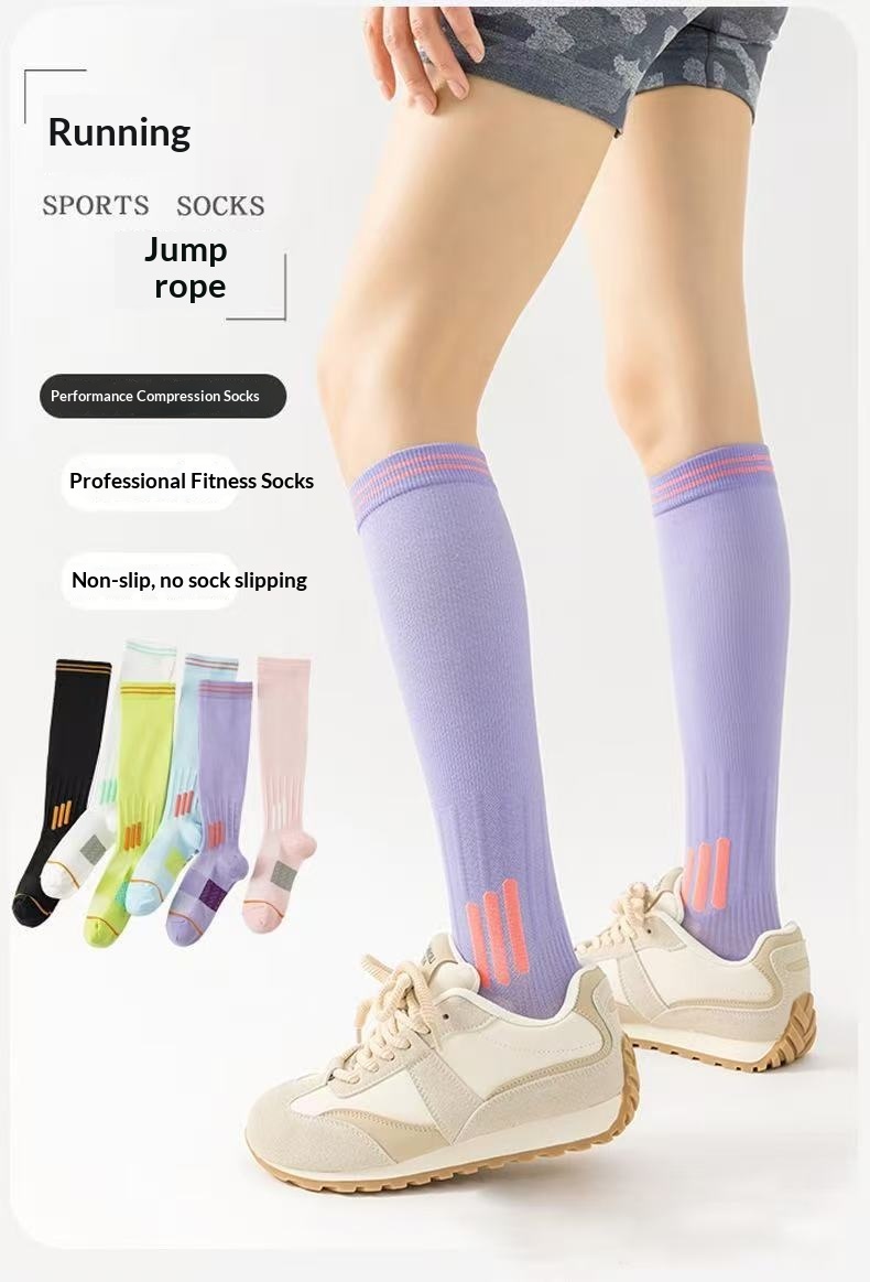 Professional Sports Muscle Energy Calf Outdoor Fitness Running Jump Rope Yoga Compression Elastic Slimming Long Tube_desvips.com