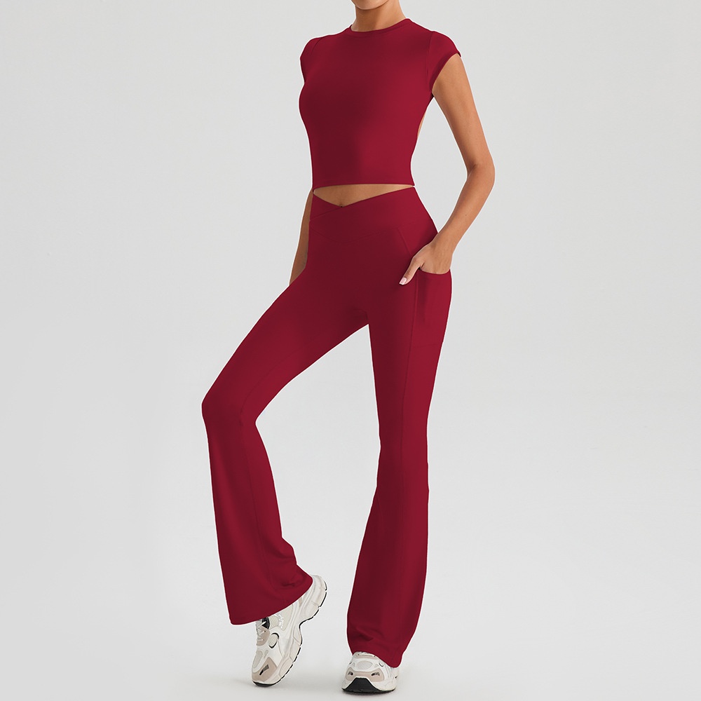 New European And American Style Cloud Feel Cross-Border Set Hollow Out Beautiful Back Tight Yoga Outdoor Running Sports_desvips.com