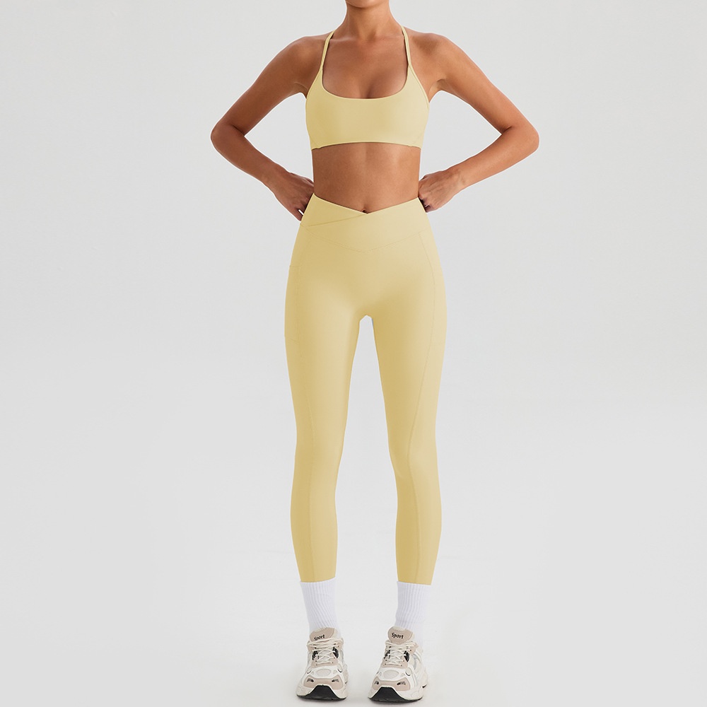 New European And American Style Cloud Feel Cross-Border Set Hollow Out Beautiful Back Tight Yoga Outdoor Running Sports_desvips.com